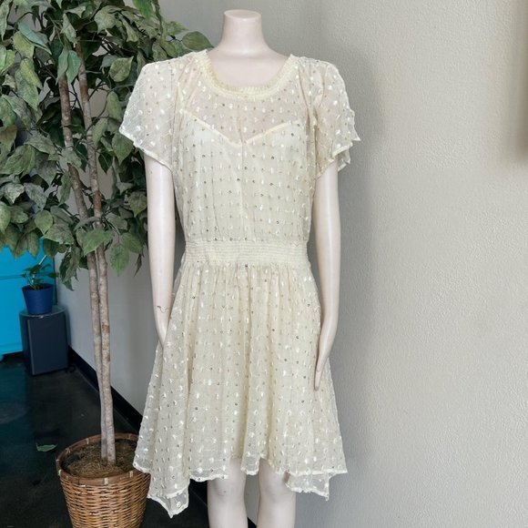 ANTHROPOLOGIE DRESS LEIFNOTES DOT-GLEAM ASYMMETRIC DRESS - Picture 2 of 9